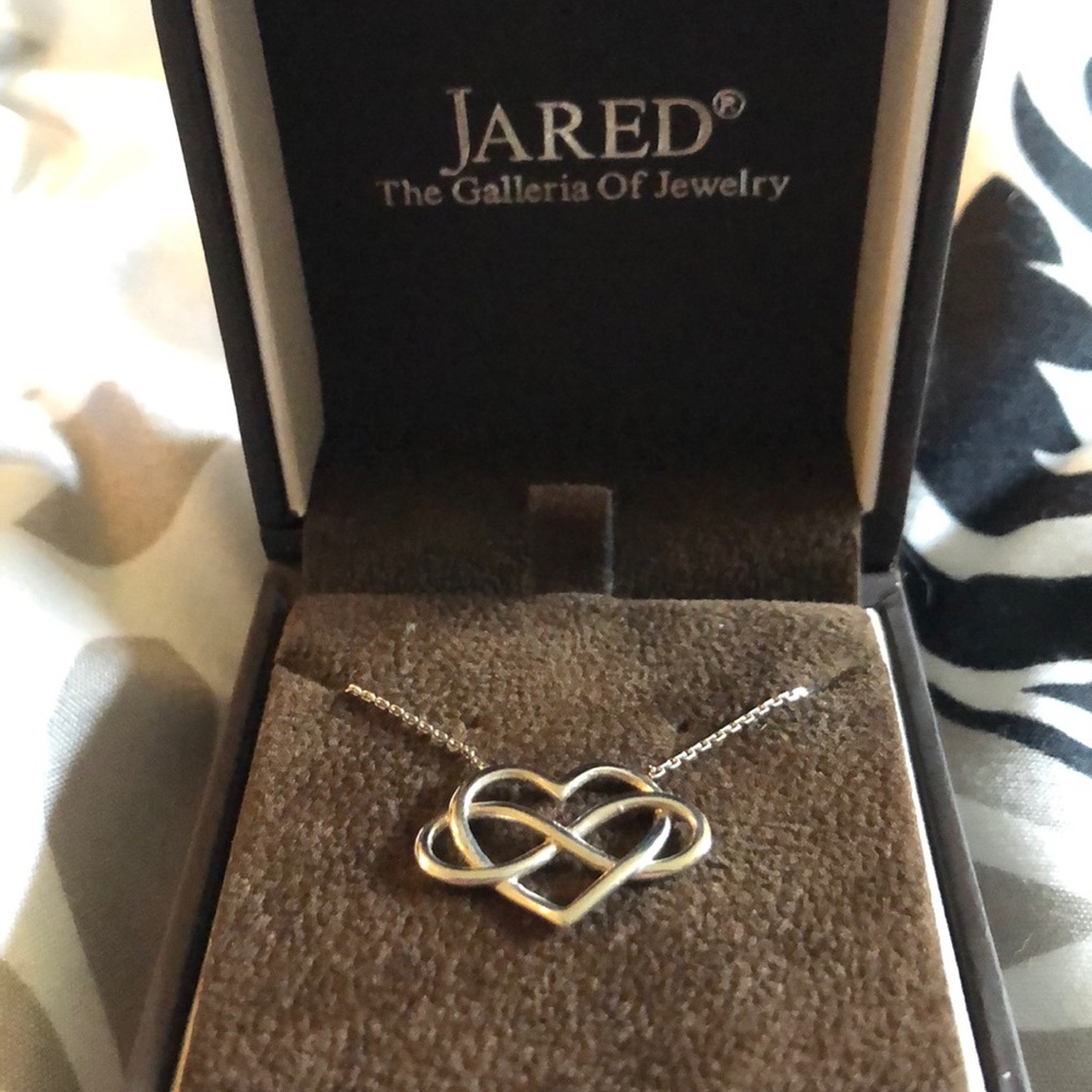 Silver infinity love necklace